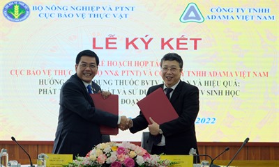 Lễ ký kết kế hoạch hợp tác giữa Cục Bảo vệ thực vật và Công ty TNHH Adama Việt Nam giai đoạn 2022-2025